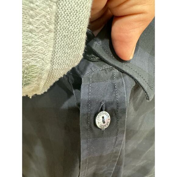 Dolce & Gabbana Gold Slim Fit Plaid Cotton Button Down Shirt - Picture 6 of 6